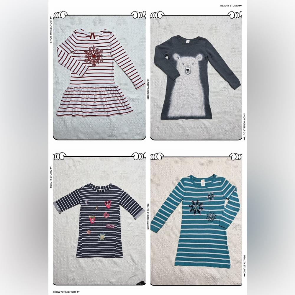 4 Gymboree Kids Dresses Size 8